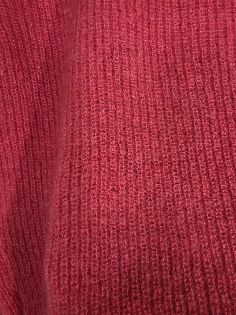 Sezane Red Tie-Neck Scoop Sweater with front Neck Tie - Picture 12 of 12